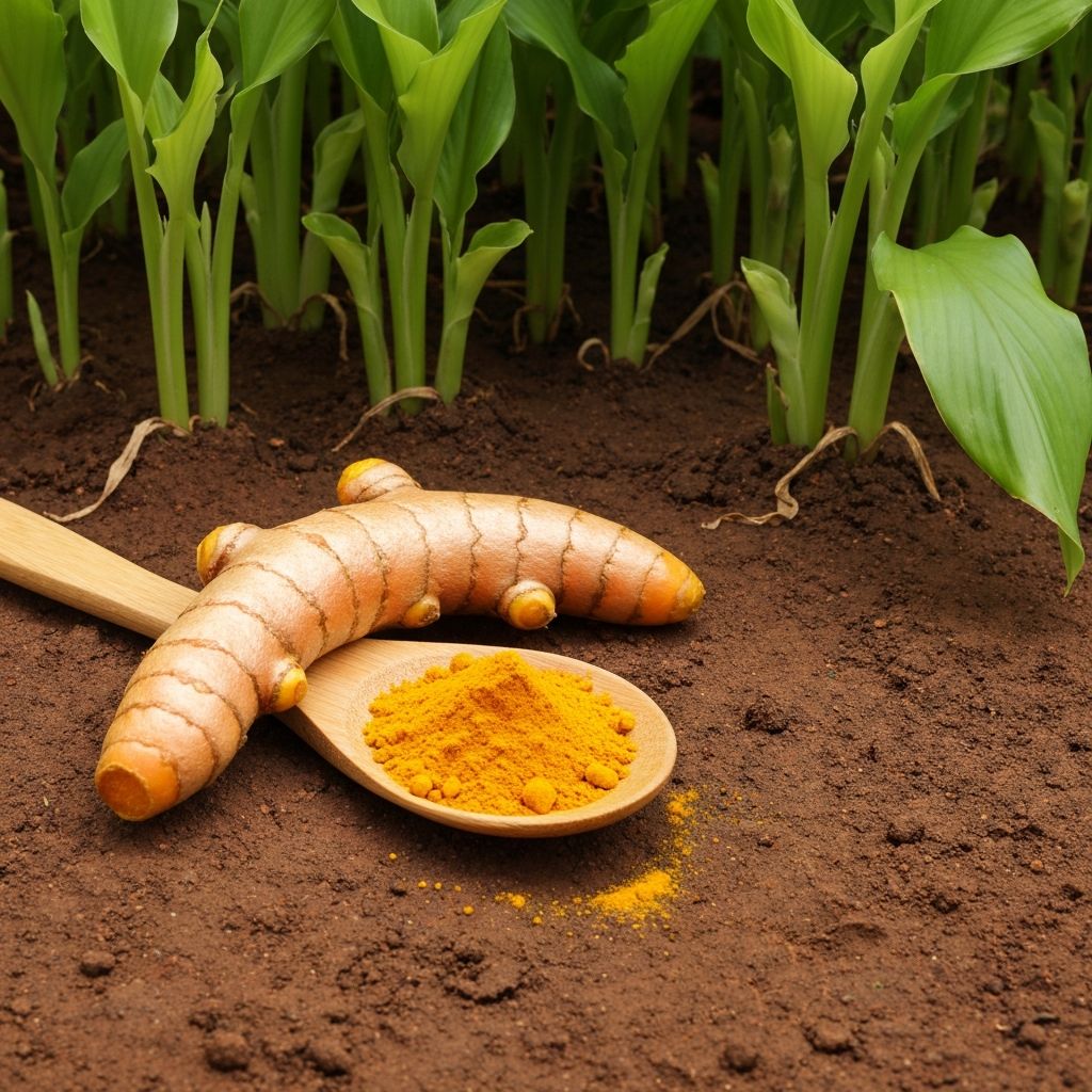 Turmeric root and powder